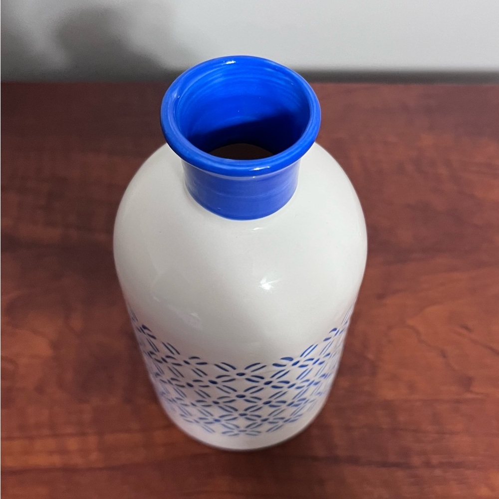Blue and White Ceramic Vase - Picture 2 of 5